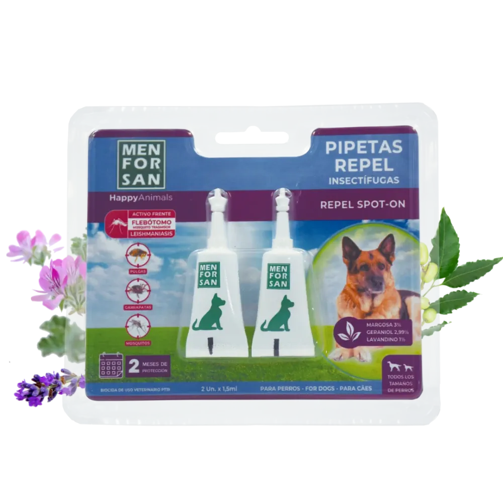 MenForSan Spot-on cane antiparassitario 100% naturale 1x2