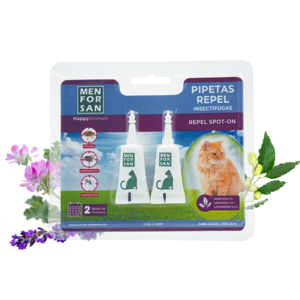 MenForSan Spot-on gatto antiparassitario 100% naturale 1x2